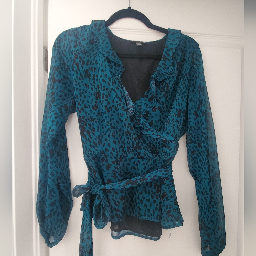 AQUA animal print blouse